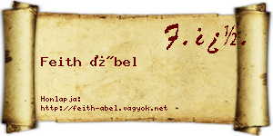 Feith Ábel névjegykártya