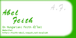 abel feith business card